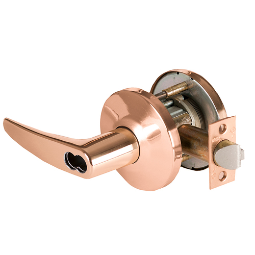 Cylindrical Lock Bright Bronze Clear Coated