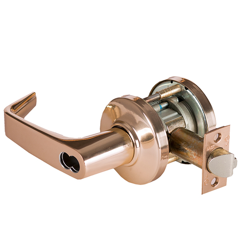 Cylindrical Lock Bright Bronze Clear Coated