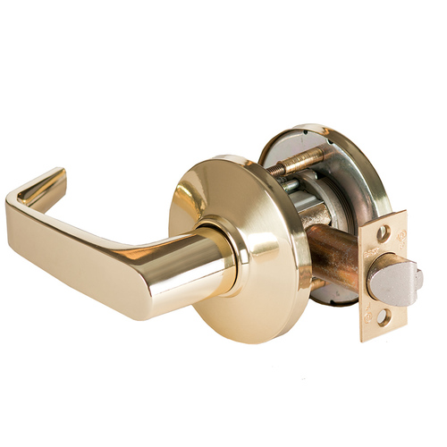 Cylindrical Lock Bright Brass