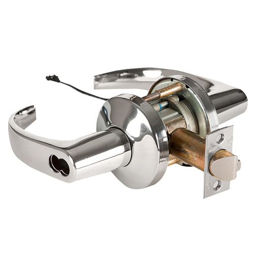 Electric Cylindrical Lock Bright Chrome