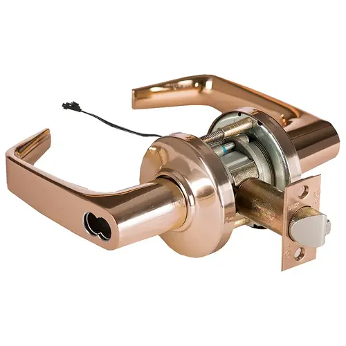 Electric Cylindrical Lock Bright Bronze Clear Coated