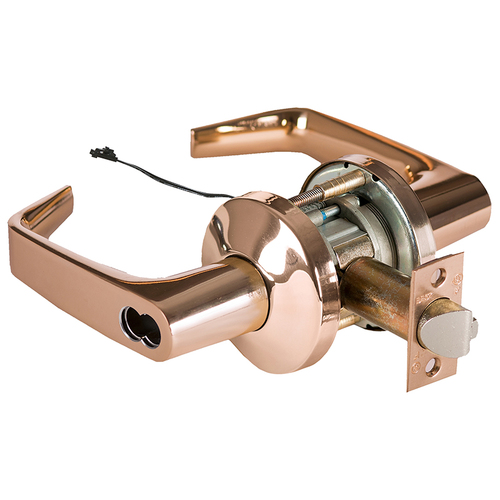 Electric Cylindrical Lock Bright Bronze Clear Coated