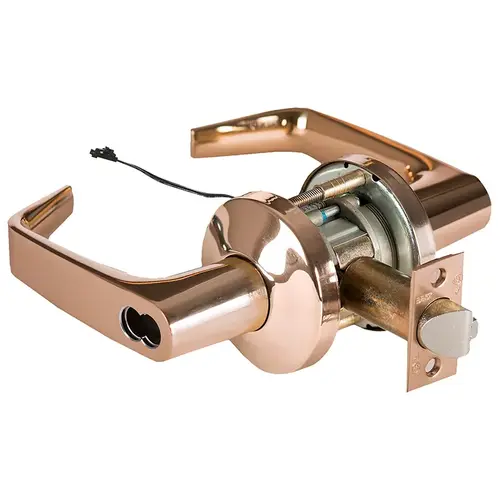 Electric Cylindrical Lock Bright Bronze Clear Coated