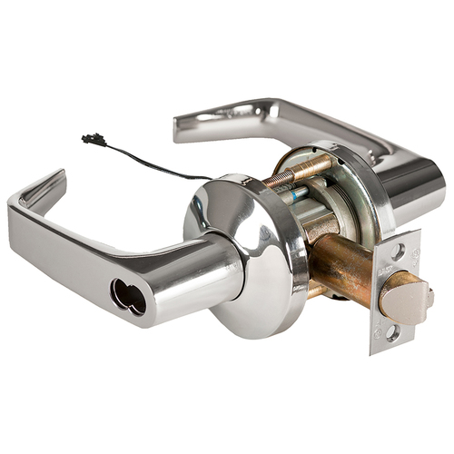 Electric Cylindrical Lock Bright Chrome