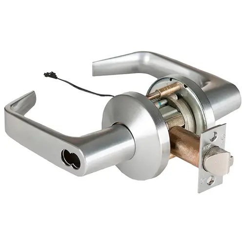 Electric Cylindrical Lock Satin Chrome