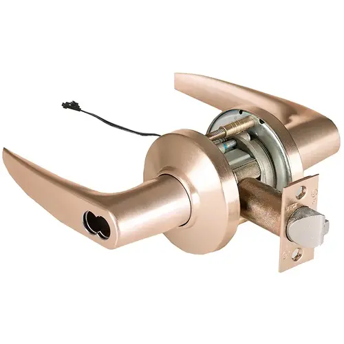 Electric Cylindrical Lock Satin Bronze Clear Coated