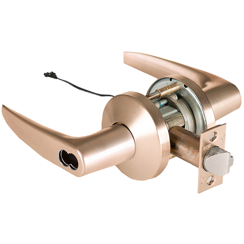 Electric Cylindrical Lock Satin Bronze Clear Coated