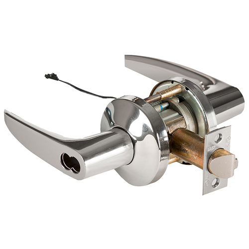 Electric Cylindrical Lock Bright Chrome