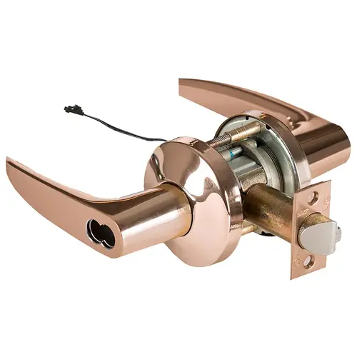 Electric Cylindrical Lock Bright Bronze Clear Coated