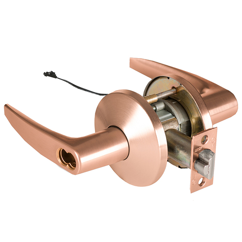 Electric Cylindrical Lock Satin Bronze Clear Coated