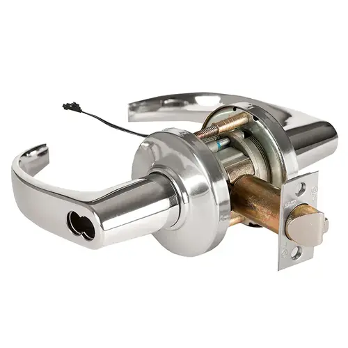 Electric Cylindrical Lock Bright Chrome