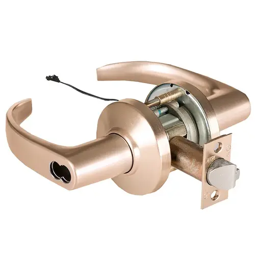 Electric Cylindrical Lock Satin Bronze Clear Coated