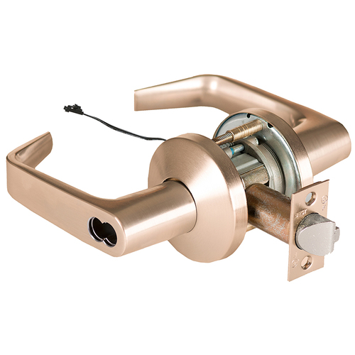 Electric Cylindrical Lock Satin Bronze Clear Coated