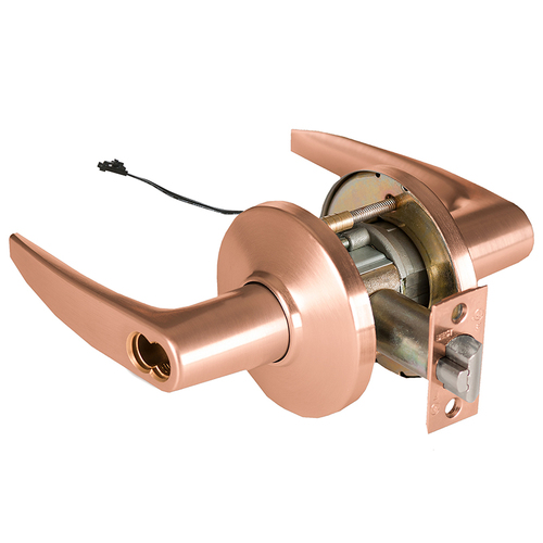 Electric Cylindrical Lock Satin Bronze Clear Coated