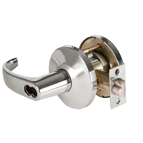 Cylindrical Lock Bright Chrome