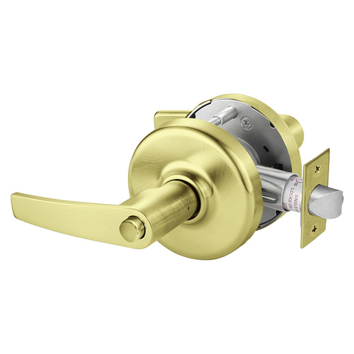 Zinc Armstrong Lever and D Rose Privacy Grade 2 Standard Duty Lever Lock Satin Brass Finish