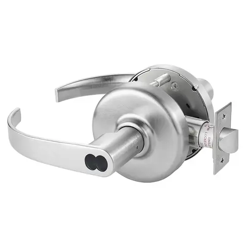 Grade 2 Classroom Cylindrical Lock, Princeton Lever, SFIC Prep Less Core, Satin Chrome Finish, Non-handed Satin Chrome