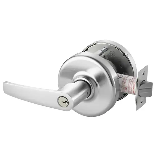 Zinc Armstrong Lever and D Rose Classroom by Blank Plate Grade 1 Extra Heavy Duty Cylindrical Lever Lock Satin Chrome Finish