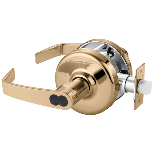 Cylindrical Lock Bright Bronze Clear Coated