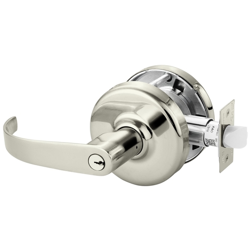 Cylindrical Lock Bright Nickel Plated Clear Coated