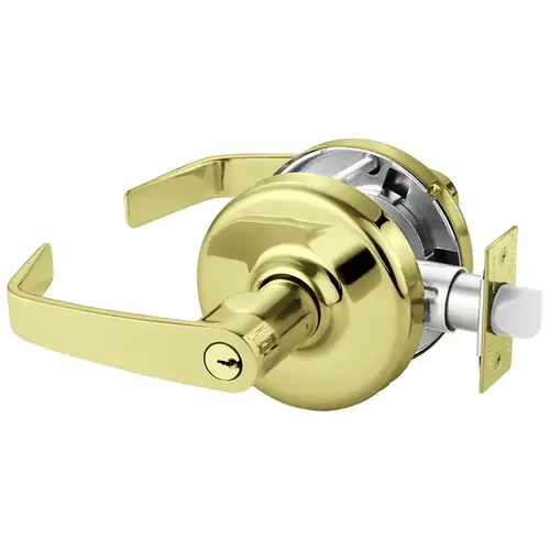 Cylindrical Lock Bright Brass