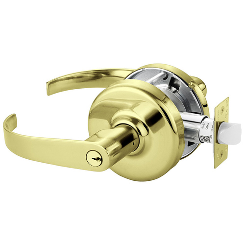 Cylindrical Lock Bright Brass