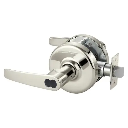 Grade 2 Entrance or Office Cylindrical Lock, Armstrong Lever, SFIC Prep Less Core, Bright Nickel Plated Clear Coated Finish, Non-handed Bright Nickel Plated Clear Coated