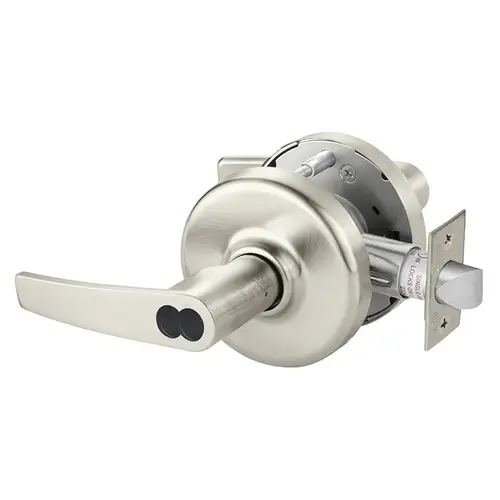 Grade 2 Entry or Office Cylindrical Lock, Armstrong Lever, SFIC Prep Less Core, Satin Nickel Plated Clear Coated Finish, Non-handed Satin Nickel Plated Clear Coated