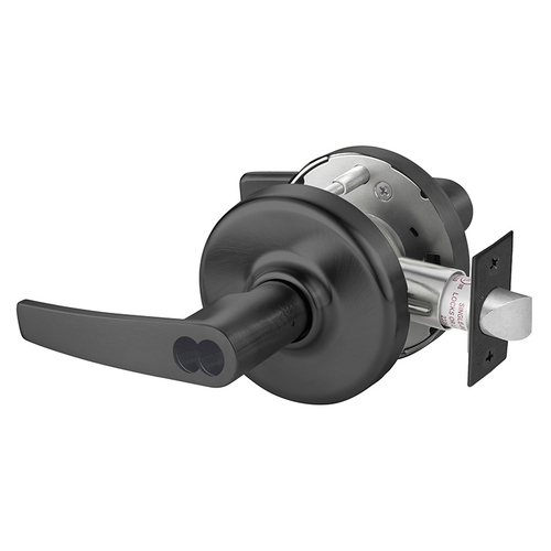 Grade 2 Storeroom or Closet Cylindrical Lock, Armstrong Lever, SFIC Prep Less Core, Black Oxidized Bronze, Oil Rubbed Finish, Non-handed Black Oxidized Bronze, Oil Rubbed