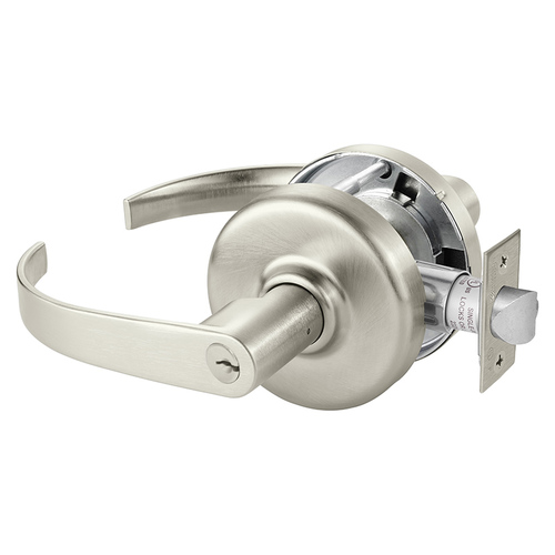 Cylindrical Lock Satin Nickel Plated Clear Coated