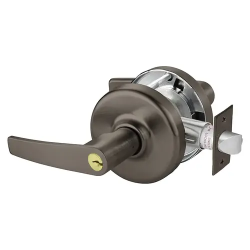 Grade 2 Storeroom or Closet Cylindrical Lock, Armstrong Lever, Conventional Cylinder, Oil Rubbed Bronze Finish, Non-handed, 3-3/4" Backset Oil Rubbed Bronze