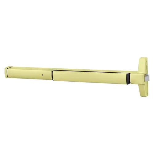 Narrow Stile Rim Exit Device, Motor Latch Retraction, 36", Satin Brass Satin Brass