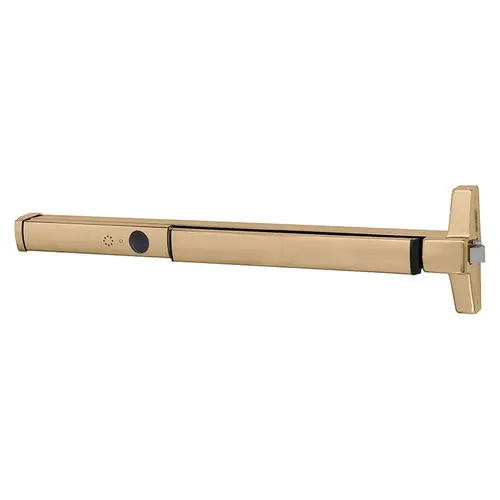 Narrow Stile Rim Exit Device, Motor Latch Retraction, 36", Bright Bronze Satin Bronze Clear Coated