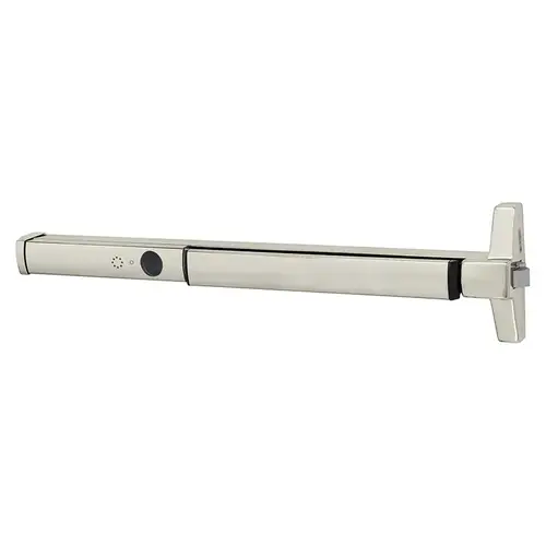 Narrow Stile Rim Exit Device, Motor Latch Retraction, 36", Bright Nickel Bright Nickel Plated Clear Coated