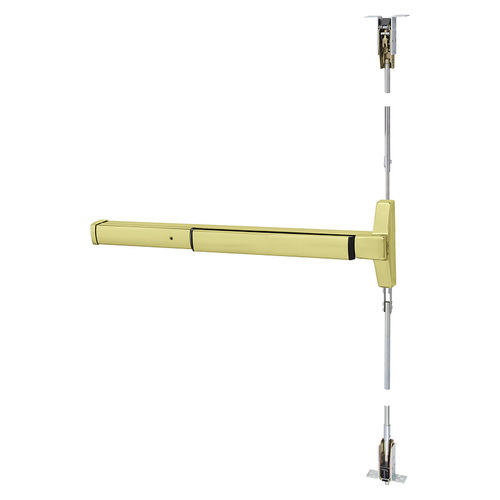 Delayed Egress Exit Device Bright Brass