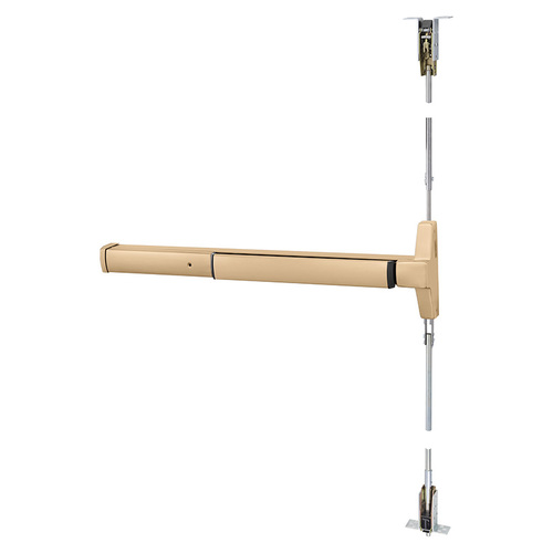 Narrow Stile Concealed Vertical Rod Exit Device, Motor Latch Retraction, 36", Satin Bronze Satin Bronze Clear Coated