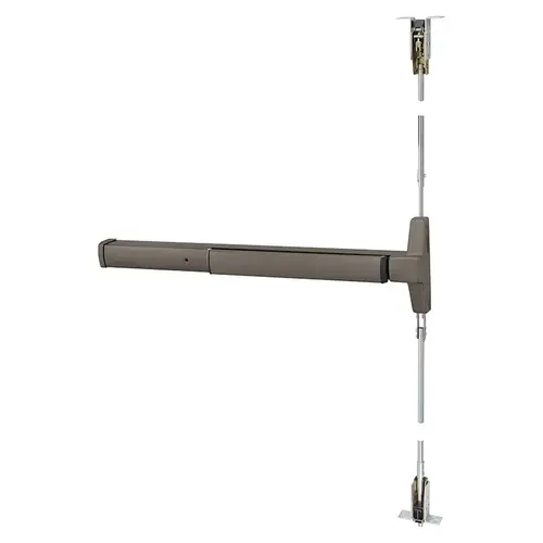 Narrow Stile Concealed Vertical Rod Exit Device, Motor Latch Retraction, 36", Oil Rubbed Bronze Dark Oxidized Bronze Oil Rubbed