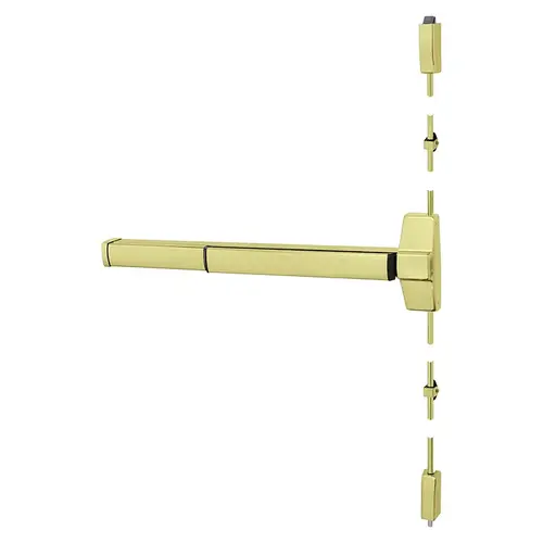 Electrified Exit Device Bright Brass