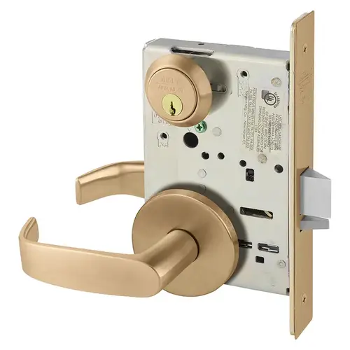 Mortise Lock Satin Bronze Clear Coated