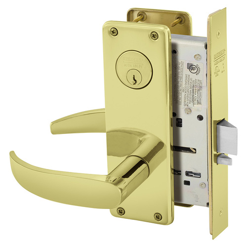 Mortise Lock Bright Brass