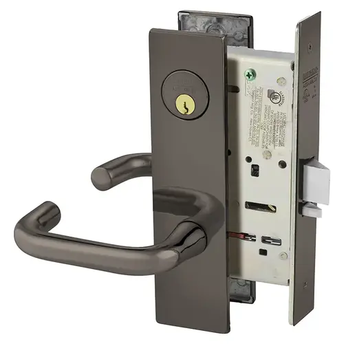 Mortise Lock Oxidized Satin Bronze Relieved Clear Coated