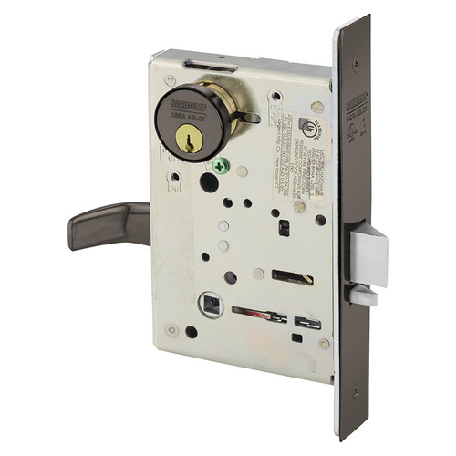 Mortise Lock Oxidized Satin Bronze Relieved Clear Coated