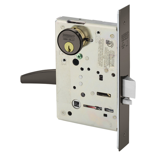 Mortise Lock Oxidized Satin Bronze Relieved Clear Coated