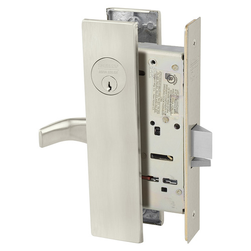 Mortise Lock Satin Nickel Plated Clear Coated