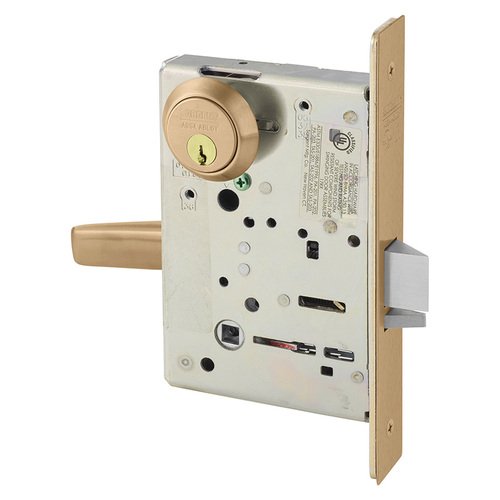 Mortise Lock Satin Bronze Clear Coated