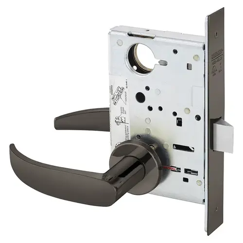 Mortise Lock Oxidized Satin Bronze Relieved Clear Coated