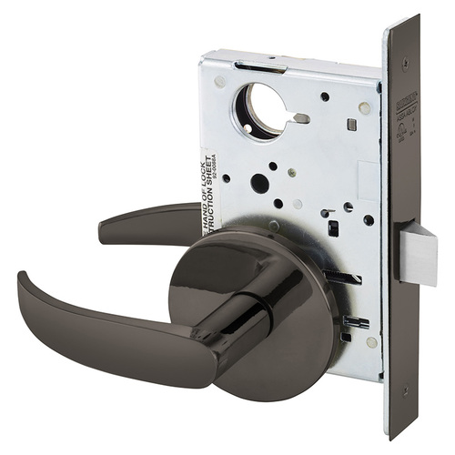 Mortise Lock Oxidized Satin Bronze Relieved Clear Coated