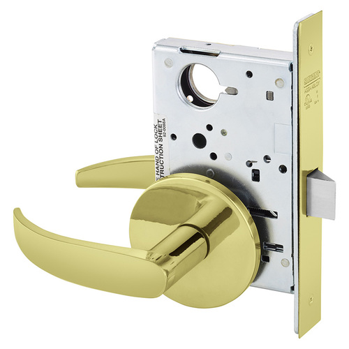 Mortise Lock Bright Brass