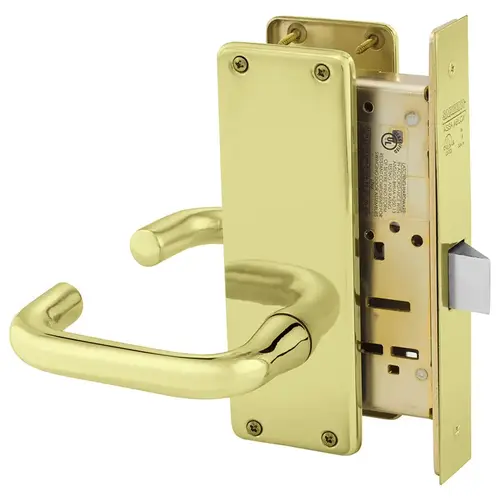 Mortise Lock Bright Brass