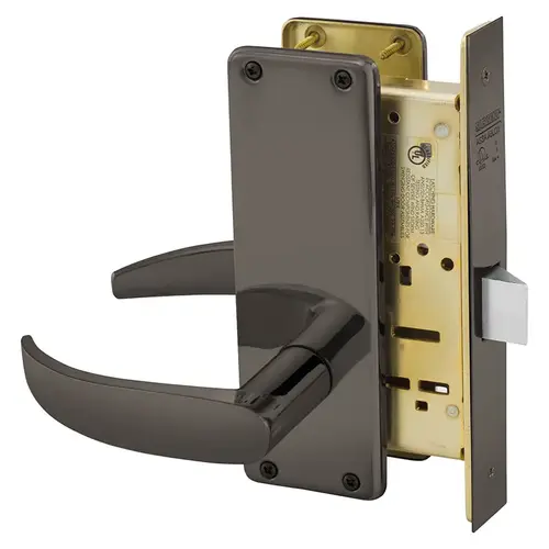 Mortise Lock Oxidized Satin Bronze Relieved Clear Coated